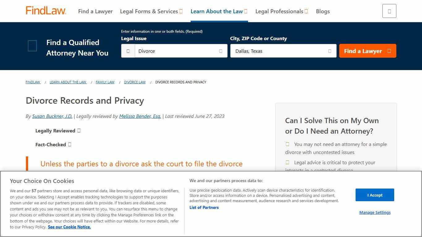 Divorce Records and Privacy - FindLaw